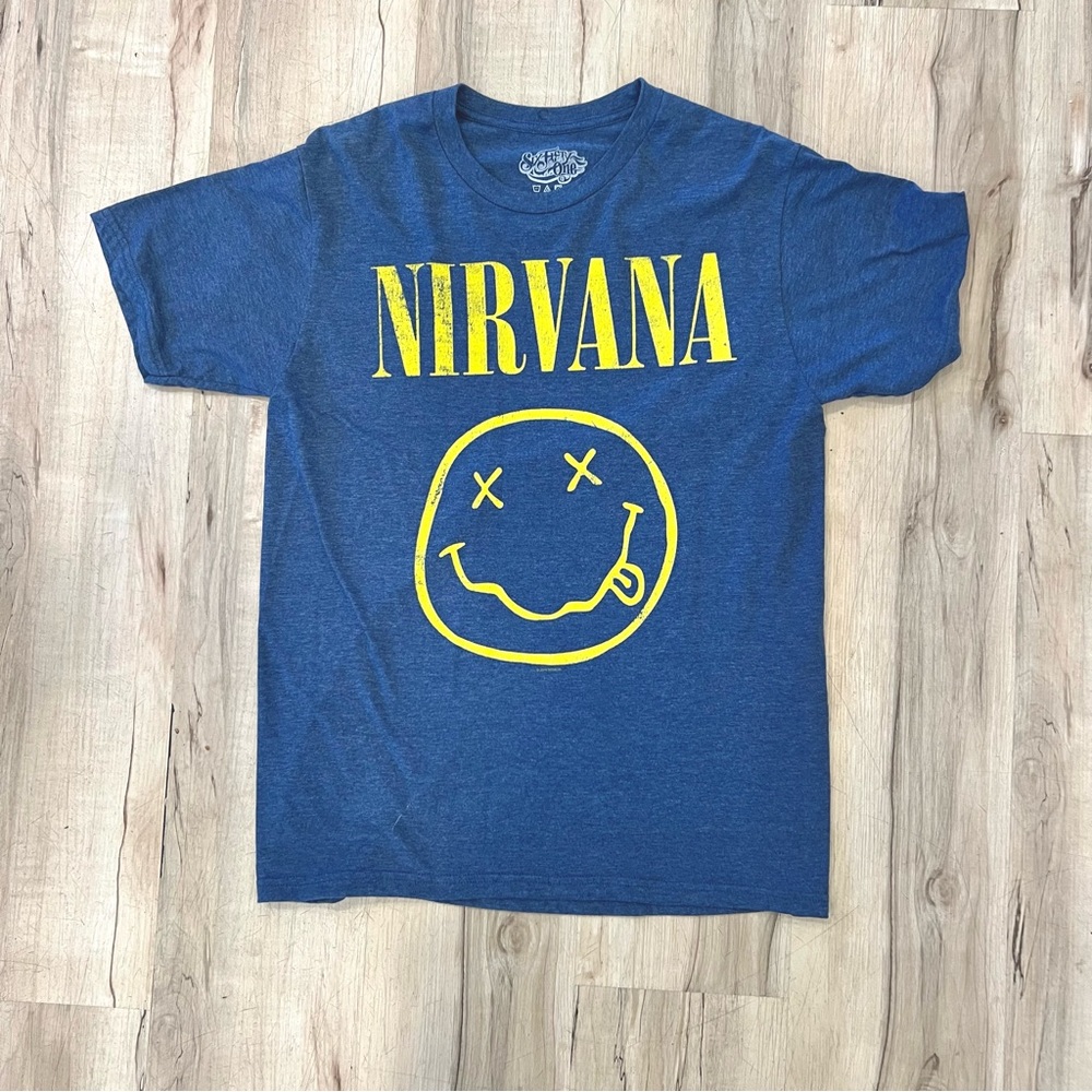 Nirvana Blue Graphic Tee - Short Sleeve - Size Medium